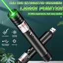 LUEIIN Long Range Laser Pointer 10000 Feet Visible Beam,USB Rechargeable Green Laser Pointer High Power for Presentations