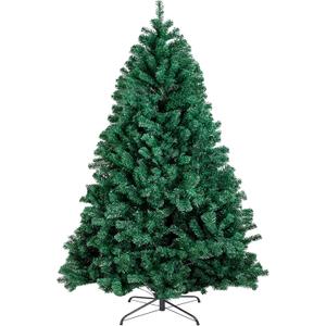 BHD BEAUTY 7.5FT Artificial Christmas Pine Tree with 1800 Tips, Green, PVC Material, Easy Assembly, Sturdy Metal Stand, Perfect for Indoor and Outdoor Decor