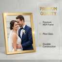 Memory Island 8x10 Photo Frames for Wall and Tabletop Display, 8 by 10 Gold Picture Frames with HD Plexiglass, Set of 15
