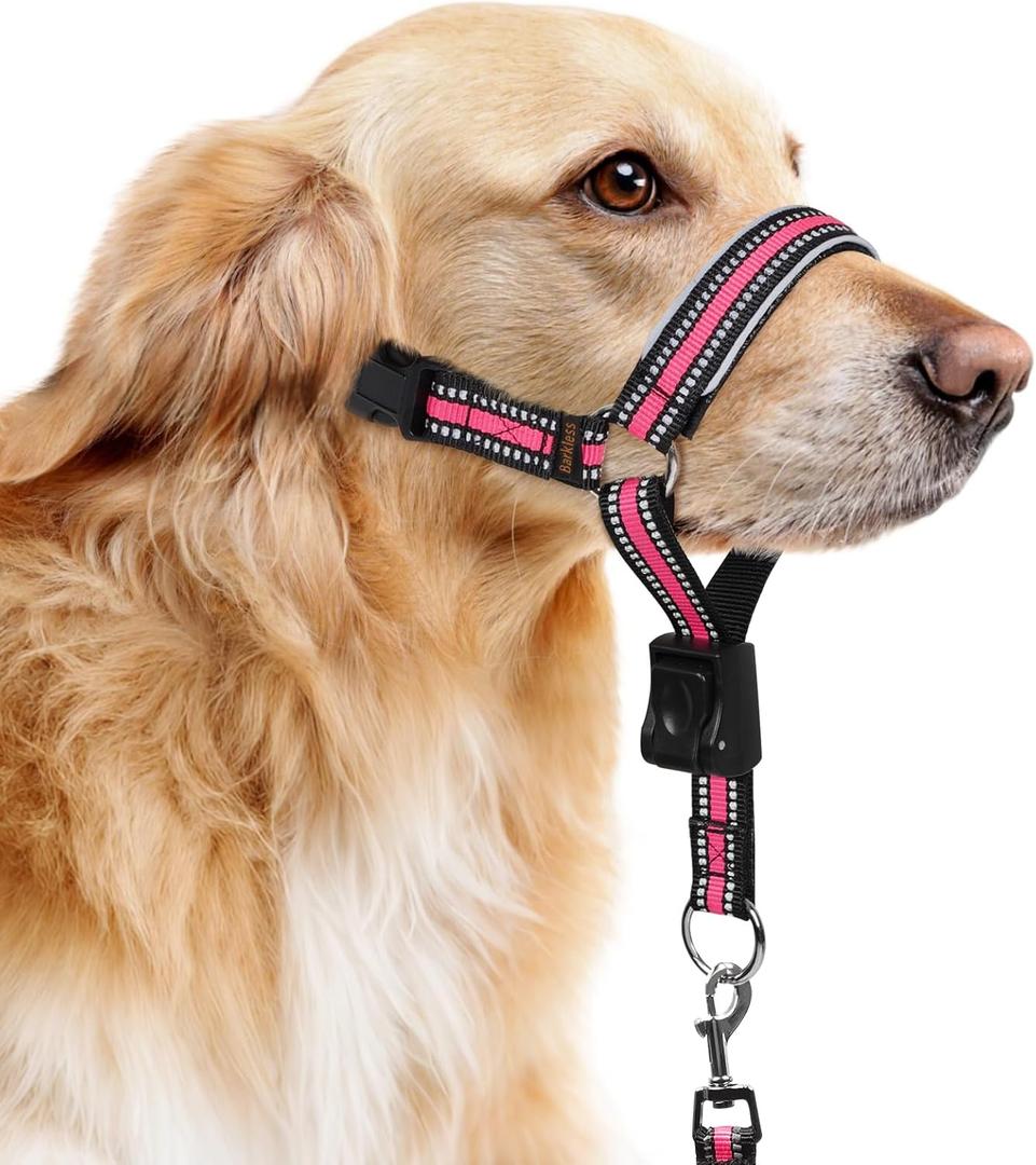 BARKLESS Soft Nylon Dog Head Collar