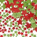 4 x READY 2 LEARN Glitter Foam Stickers - Red and Green Stars - Pack of 168 - Self-Adhesive - Stickers for Christmas Crafts and Holiday Party Favors