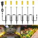 LED Pathway Lights, 4.8W 12V AC/DC Low Voltage Path Lights, 570 Lumen 6 Pack Extendable Outdoor Landscape Lighting IP65 Waterproof Garden Lights for Yard Walkway Driveway, 2700K (2700K Warm White)