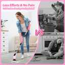 Electric Spin Scrubber, Cordless Cleaning Brush, Shower Scrubber with 8 Replaceable Brush Head, Power Cleaning Brush with Extension Handle, 2 Adjustable Speed, for Bathtub Tile Floor (Pink)