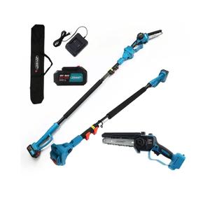 Pole Saw for Tree Trimming,15-Foot Reach Pole Tree Trimmer,6inch Electric Pole Chainsaw for Branch and Wood Cutting with Portable Bag and 20V 4A Battery Jovant