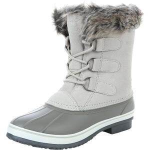 Northside Womens Katie Winter Snow Boots - Seam Sealed Waterproof Synthetic Rubber Shell Removable Cushioned EVA Insole (8, Cool Gray)