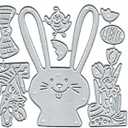 Easter Rabbit Dies Metal Die Cuts, Easter Rabbit Cutting Dies Cut Stencils for DIY Scrapbooking Cards Photo Album Decorative Embossing Paper Dies for Scrapbooking Card Making