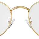 Classic Round Clear Lens Glasses Vintage Circle Metal Eyeglass Frames Non Prescription Lens Eyeglasses (Gold)