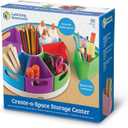 Learning Resources Create a Space Storage Center - Toy Desk Organizer, Classroom Workspace Must Haves, Homeschool Organization, Arts & Crafts , Caddy, Office & Teacher Supplies