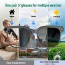 AI Smart Glasses with Camera,800W Camera Glasses for Men and Women,Recording Glasses with Cameras,Replaceable Lenses/Real-Time Translation/Voice Control,Music Playback for Travel/Outdoor/Business