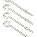 QWORK Eye Bolt with Nuts, 3/4'' x 12" Galvanized Eye Bolt, 4 Pack