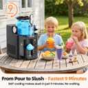 Slushie Machine for Home, 67 oz No Ice Needed Frozen Drink Machine & Soft Serve Ice Cream Maker, 6 Presets with Auto-Clean for Slushy, Margaritas & More. Black