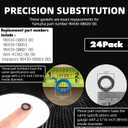 2 x TonGas (24-Pack, Blue & Black) Lower Unit Drain Screw Gaskets Replacement for Yamaha 90430-08020-00 & 90430-08003-00, Mercury Marine 3/8"-16 Drain Fill Screw, Gear Case Oil Seal for Outboard Motors