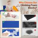 TODIBY 6-Piece Soft PU Leather Toddlers Climbing Toys, Baby Foam Climbing Blocks for Toddlers, Foam Play Gym Climber Structures for Toddler 3, Indoor Climb and Crawl Activity Play Set