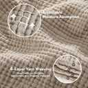 SOULFUL Muslin Throw Blanket with Tassels - Soft King Size Cotton Throw Blanket for Couch or Bed, Lightweight and Breathable Gauze for All Seasons, Light Tan, 108" x 90"