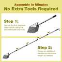 Chicken Poop Scooper with  Fine Mesh Sieve - Heavy Duty Chicken Coop Scoop for Sand, Extra Wide 10 Sifting Shovel Pooper Scooper and Coop Cleaning Must Haves