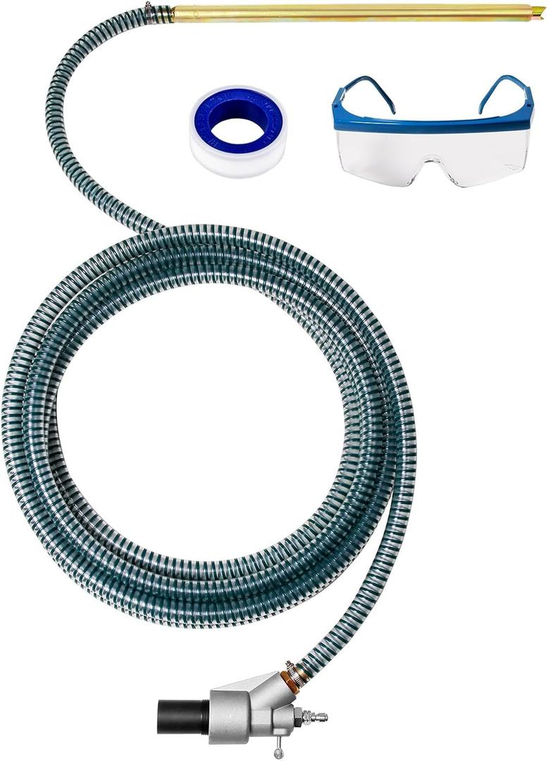 WOJET Pressure Washer Sandblasting Kit, Wet Sand Blaster for Pressure Washer up to 5000 PSI, 1/4" QC, No Dust, Power Washer Sandblasting Kit with 25 Hose, Power Sand Blaster for Home & Commercial Use