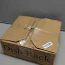 Over The Sink Dish Drying Rack, Adjustable (25.5 to 36.5 inch) 2 Tier Metal Steel Dish Drying Racks for Kitchen Counter with Hooks Paper Towel Utensil Cup Holder Sink Caddy (White)