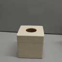 Natural Travertine Textures Tissue Box Cover Square for Home Decor, Relief Sculptured Geometric Cube Resin Heavy Tissue Box Holder for Bathroom Countertop, Tabletop, Night Stand, Office Desk (Beige)