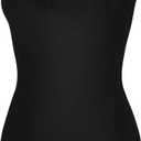 Camisole Leotard For Women - Lana - Womens Dance Leotard With High Leg And V-Neck (Adult M, 1 - Black)