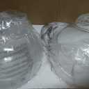 KoKo&Yukina 8 Inch 2 Pack Clear Glass Globes Shade Replacement Glass Shades - 3.35" Fitter Opening - Lighting Fixture Replacement
