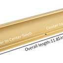 Satanga Edge Finger Pulls for cabinets Kitchen Invisible Hardware Concealed Drawer Pull Aluminum Hidden Door Long Handles Pack of 5 Modern Brushed Brass 11.81" Overall Length Easy Installation