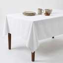 Urban Villa Tablecloth White Table Cloth Tabletop Cover Kitchen Dining Tablecloth 85% Cotton 15% Polyester Great for Parties Wedding Holiday Dinner Rectangle 60x84 Inches 6-8 Seat Table Cloth