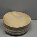 Eco soul Round 10 " Compostable Palm Leaf Plate  Dinner Plates Party Plates for Celebration Lunch Picnic Birthday Count of 50