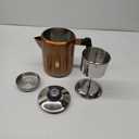 Mixpresso Copper Stainless Steel Coffee Percolator Stovetop, 37oz Classic Percolator Coffee Pot, Excellent For Camping Pot, 5-8 Cup Stove Top Coffee Maker, Cool-Touch Handle