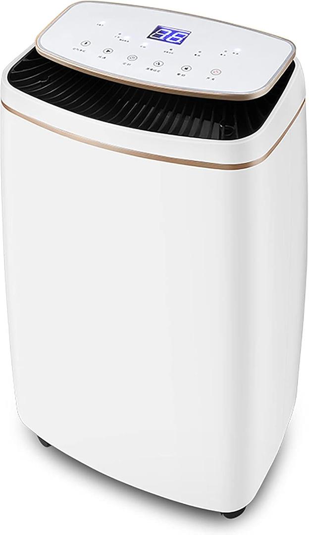 Dehumidifier, silent design, intelligent humidity control, 24-hour timer, smart touch screen, suitable for home, bathroom, wardrobe, RV
