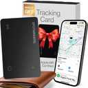 SPOTMINDERS Apple MFi Certified Wallet Tracker Works With Apple Find My Tracking Card for Wallet Card Rechargeable IP68 Waterproof 0.07in Slim iPhone Item Finder for Luggage Tags Purse Gifts for Women (Black (Pack of 1))