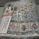 Madane Area Rug 4x6 Washable Rugs: Vintage Living Room Rug Soft Low Pile Non Slip Area Rugs Distressed Indoor Floor Carpet for Bedroom Kitchen Dining Room Home Decor, Blue