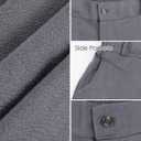 Hooever Womens Cotton Linen Pants Casual Button Up High Waisted Wide Leg Trousers (Gray, L)