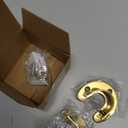 2Pcs Heavy Duty Stainless Steel Closet Rod Bracket Holder (Gold, 1-1/2")
