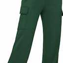 Girls Kids Cargo Sweatpants Wide Straight Leg Jogger Pants 5-14 Years, Green