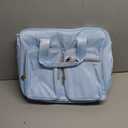 3 Ring Zipper Binder, 2 Inch Ring Binder Organizer Bag with Shoulder Strap Fits 13 Inch Laptop and 500 Sheets, Blue(Empty Bag Only)