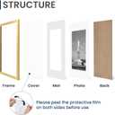 ENJOYBASICS 18x24 Picture Frame, Display Poster 16x20 with Mat or 18 x 24 Without Mat, Wall Gallery Photo Frames, Gold, 2 Pack