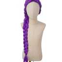 Girls Wigs Purple Braids Accessories for Kids