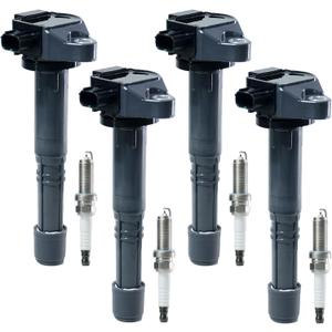 Ignition Coil Pack & Iridium Spark Plug Kit for 2.4L L4 Engine, Fits Honda Accord 2013-2017, CRV 2015-2019, Acura TLX 2015-2020, ILX 2016-2022, Replaces UF712 & 93501