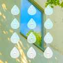 Water Droplets Bird Scare Discs Wind Spinners Outdoor, Highly Reflective Metal Double-Sided Bird Reflectors Extra Sparkly Garden Decor, Bird Deterrents for Outside Patio Porch, Unique Gardening Gifts