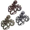 John's Studio Metal Octopus Sea Wall Decor Outdoor Garden Hanging Art Sculptures Home Ocean Theme Decorations for Kitchen Bathroom and Pool 2 Pack