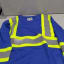 Hi Vis Safety Shirts for Men, High Visibility Long Sleeve Class 3 Reflective Construction Shirts Large