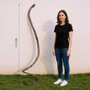 Fake Snake Halloween Decorations, Polyester Long Snakes That Can Glow Garden Props Bird-Scaring Theater Props Children Party Gifts