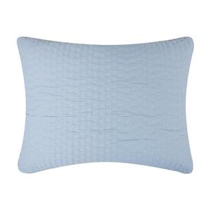 Greenland Home Fashions Homestead Modern Artisan Reversible Matelassé Pillow Sham, King, Sky Blue