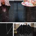 Livelynine Black Peel and Stick Floor Tile 32-Pack 12x12 Black and White Marble Vinyl Flooring for Kitchen Basement Bathroom Floor Tiles Peel and Stick Waterproof Self Adhesive Laminate Flooring