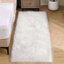 Fluffy Rug, White, 48in x 64in