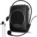 Ultra Portable Voice Amplifier Microphone and Speaker Set - Mini Speaker with 2 Microphones, Rechargeable Amp with Lavalier/Headset Mic for Teachers, Classroom, Tour Guides -S309