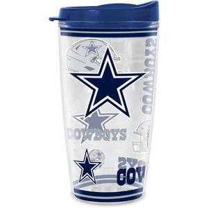 Rico Industries NFL Football Double Wall Mayhem 16oz Tritan Tumbler W Lid