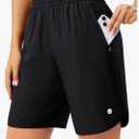 G Gradual 5"/7" Athletic Running Shorts for Women 2 Zipper Pockets Lightweight Workout Gym Summer Dolphin Shorts with Liner M