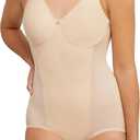 Bali Women's Firm-Control Shapewear, All-In-One Body Shaper with Built-In Underwire Minimizer Bra (Beige) 40D