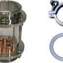 3 inch Glass Reflux Column Section with Copper Bubble Plate